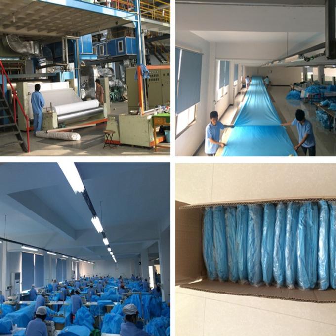 Il cappotto pieno eliminabile del laboratorio della manica del PE ha personalizzato la progettazione per la fabbrica di elettronica/fabbrica dell'alimento
