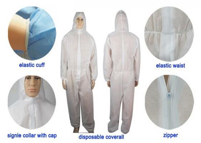 Vestito eliminabile approvato della tuta del CE, tute eliminabili ignifughe