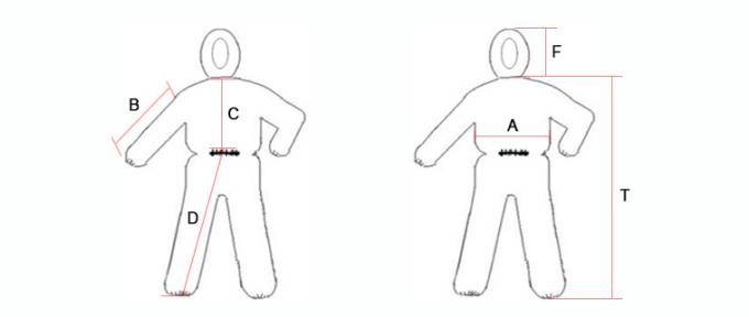 Anti dimensione non tessuta del cappotto S-3XL del laboratorio pittura/della polvere con le tasche disponibili