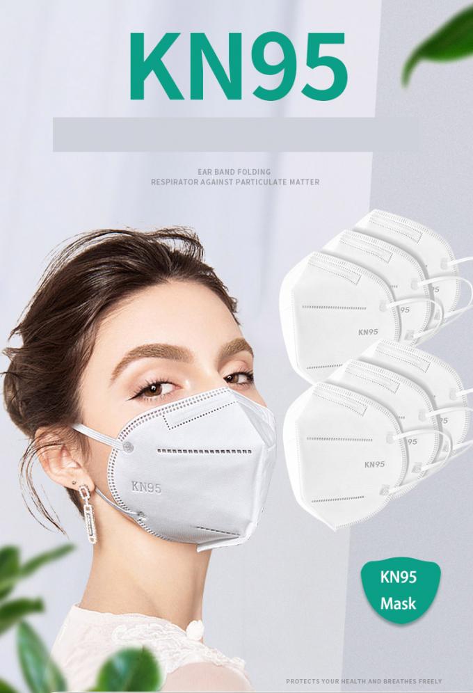 Prova della polvere che piega la maschera di protezione eliminabile non tessuta della maschera FFP2 con Earloop elastico