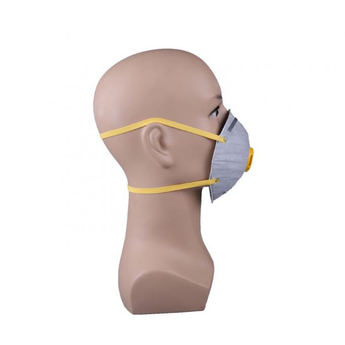 Maschera della tazza FFP2 del carbonio attivata N95, maschera di polvere non tessuta eliminabile con la valvola