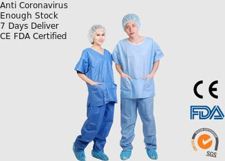 Medico eliminabile della prova della polvere sfrega, abiti dentari eliminabili dell'anti sangue