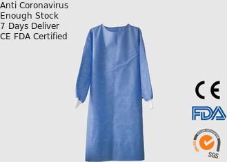 Abiti medici di isolamento del certificato del CE, grembiuli eliminabili blu 120*140cm