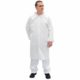 Abiti pazienti eliminabili su misura dell'esame, cappotto impermeabile bianco del laboratorio