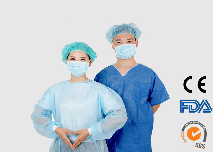 Abiti medici amichevoli di isolamento di Eco, tute eliminabili blu unisex