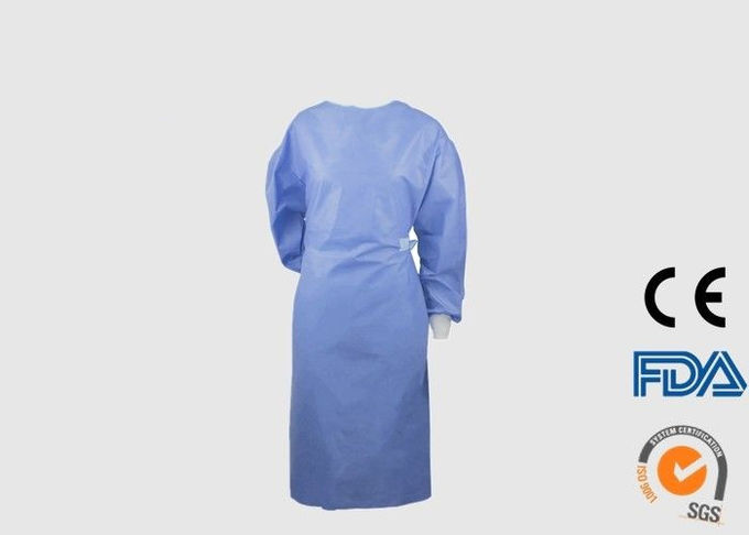 Abiti medici di isolamento del certificato del CE, grembiuli eliminabili blu 120*140cm